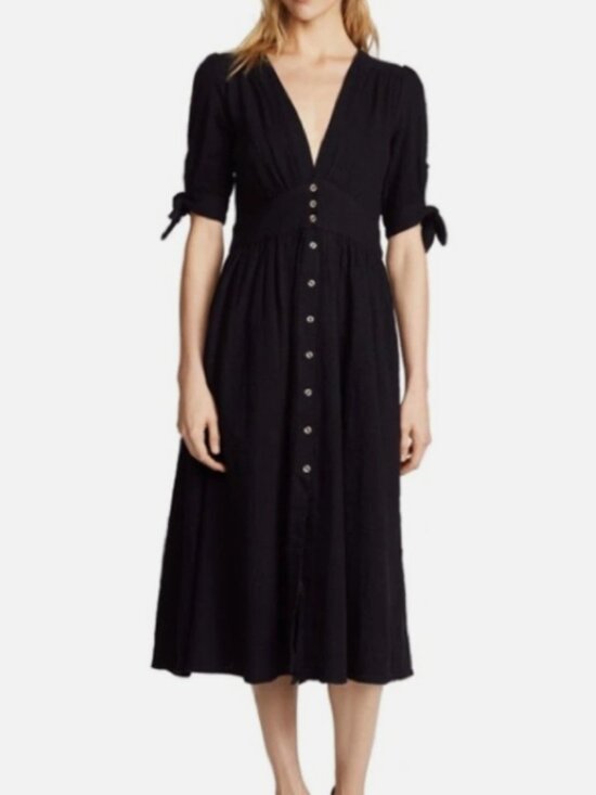Free People Dresses & Skirts - ✨ Free People "Love of My Life" Midi Dress - Black‎ - Small✨